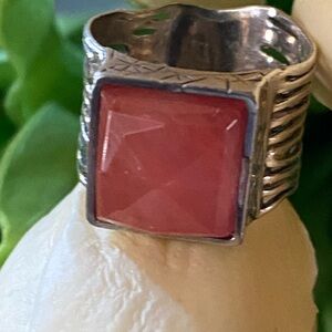 Rare size9 Silpada Sterling silver Cherry Crystal